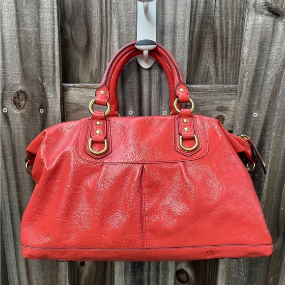 Ltd Ed Large Coach Sabrina Satchel in Coral - Picture 11 of 16